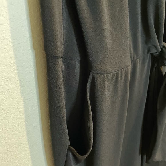 NWT Label by 5 Twelve  Wide Leg V Neck Jersey Jumpsuit Romper Black POC… - Picture 8 of 11